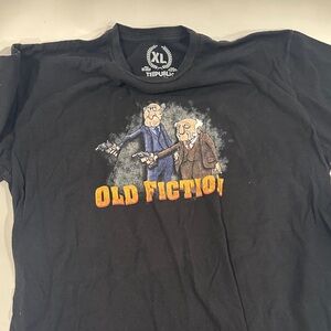 Black Graphic T-Shirt - Old Fiction Design